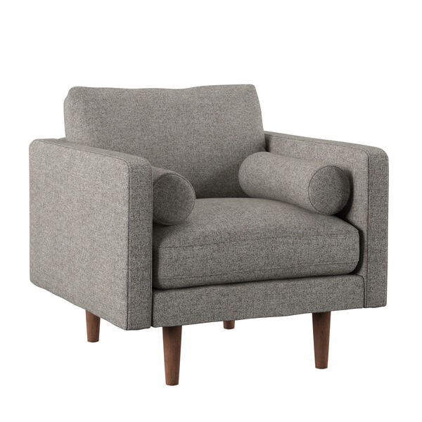 Allister Gray Tapered Leg Arm Chair with Pillow, image 1
